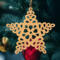 Handcrafted Victorian Style Fretwork Star Christmas Tree Ornament - Made In USA